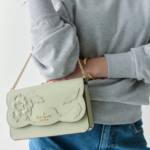 Kate Spade Green Crossbody Bag with Gold Chain - Picture 2 of 5